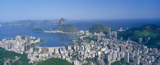 Horizon urbain de Rio de Janeiro - poster paysage mer