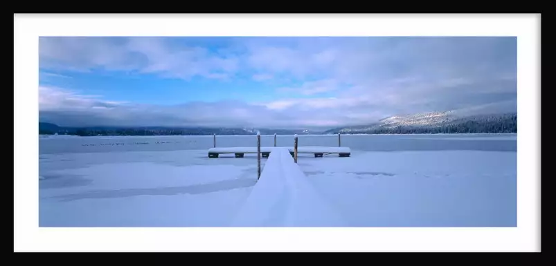 Jetée enneigée en Idaho - paysage hiver