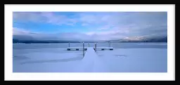 Jetée enneigée en Idaho - paysage hiver