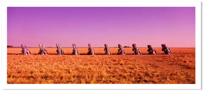 Cadillac Ranch - affiche voiture