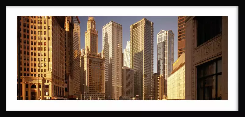 Paysage urbain de Chicago - affiche villes du monde