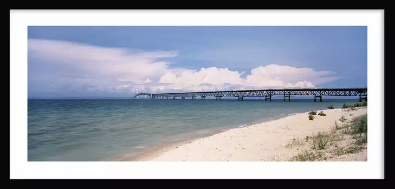 Pont Mackinac sur le Lac Michigan - tableau nature