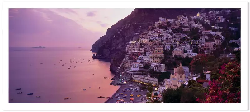 Côte Positano - paysage mer coucher de soleil