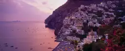 Côte Positano - paysage mer coucher de soleil