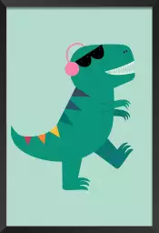 Dino music - affiche chambre enfant