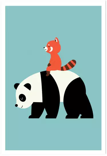 Panda walk - affiche chambre enfant