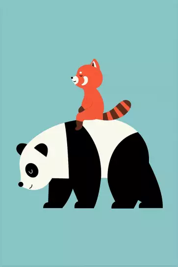 Panda walk - affiche chambre enfant