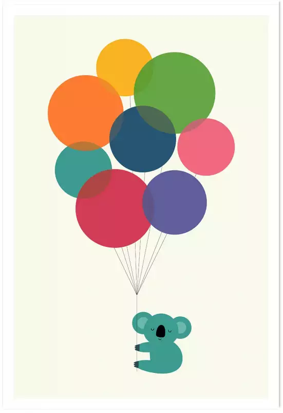 Koala ballon - poster enfant