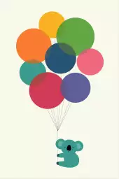 Koala ballon - poster enfant