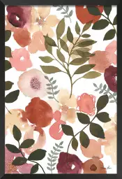 Danse du jardin - affiche de fleurs - affiche de fleurs