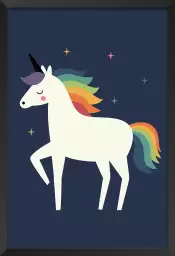 Licorne étoilée - affiche chambre fillette