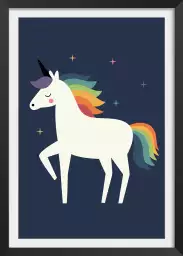 Licorne étoilée - affiche chambre fillette