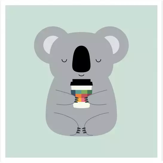 Koala café - affiche enfants