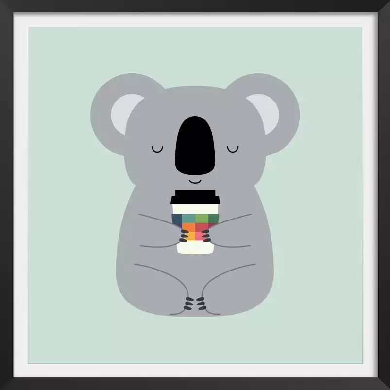 Koala café - affiche enfants