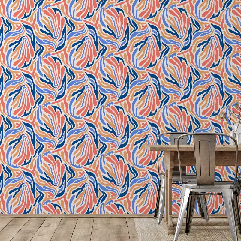 Zebra effet Matisse - Tapisserie panoramique graphique