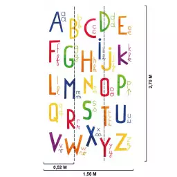 Alphabet sous toutes ses formes - tapisserie panoramique pour enfant