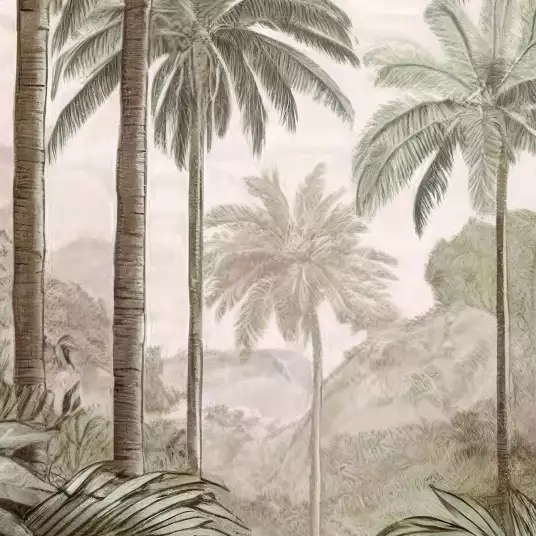 Forêt tropicale aux Seychelles - papier peint jungle