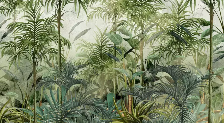 Jungle texturée - papier peint jungle