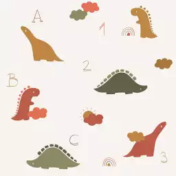 Dinos 123 - tapisserie chambre enfant