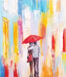 Pluie de couleur - fond de hotte décoratif