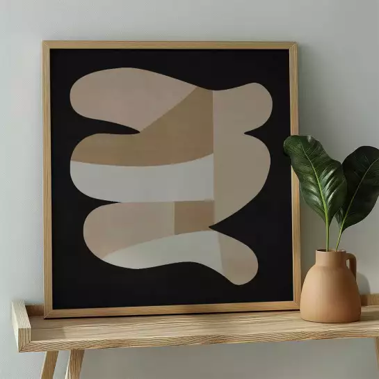 Beige curve - affiche courbe