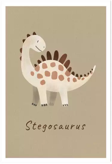 Stegosaurus - affiche dinosaure