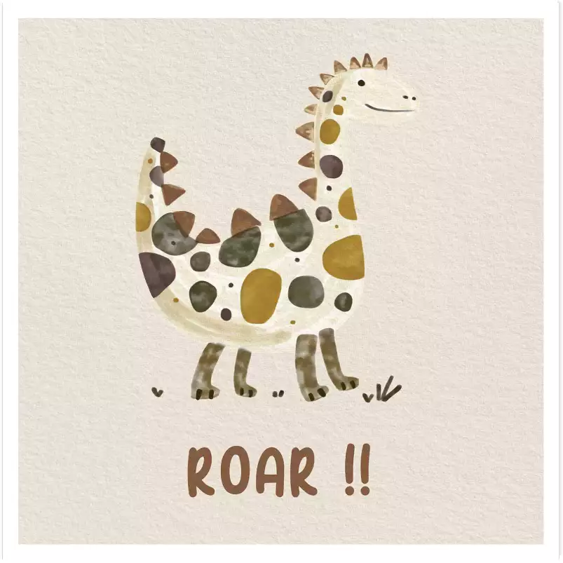 Roar fait le dino - affiche dinosaure