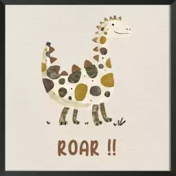 Roar fait le dino - affiche dinosaure