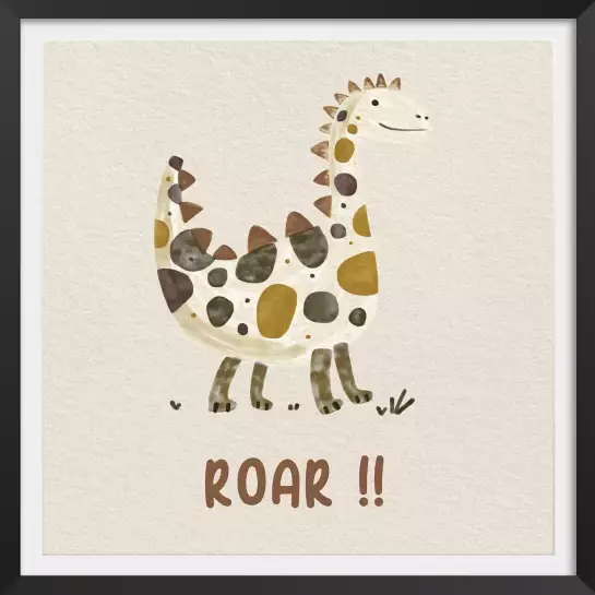 Roar fait le dino - affiche dinosaure