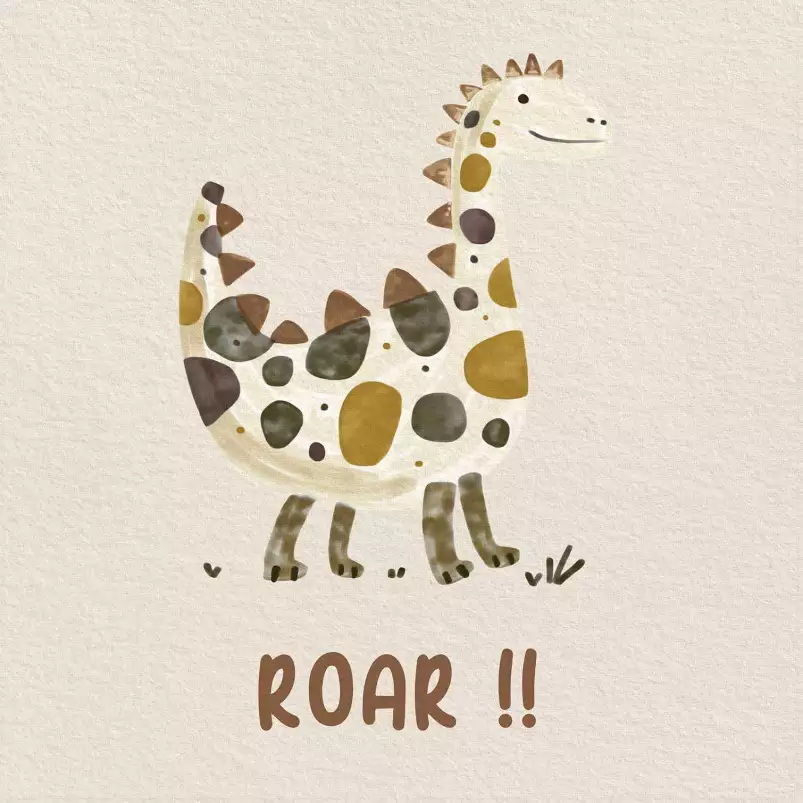 Roar fait le dino - affiche dinosaure