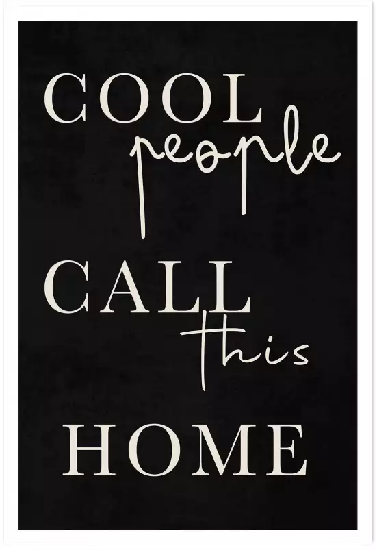 Cool people - affiche citations