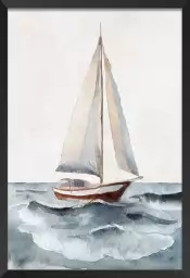 Pleine voile - peinture bord de mer