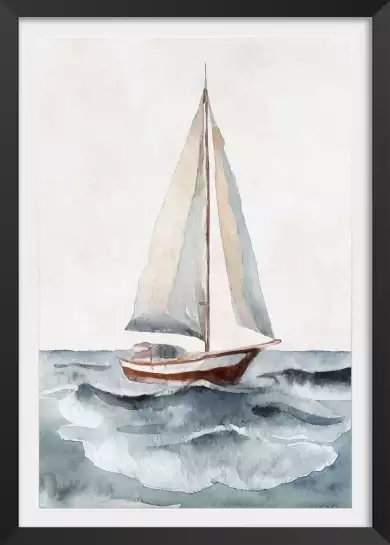 Pleine voile - peinture bord de mer