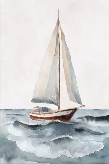 Pleine voile - peinture bord de mer