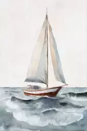 Pleine voile - peinture bord de mer