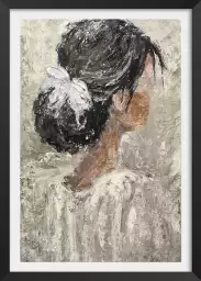 Chignon et dentelle - peinture contemporaine