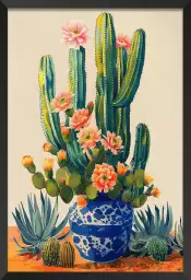 En terre et en pot - affiche cactus