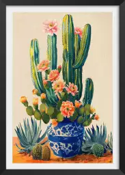 En terre et en pot - affiche cactus