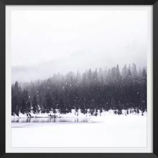 Lac gelé - affiche montagne