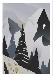 De roches - affiche montagne