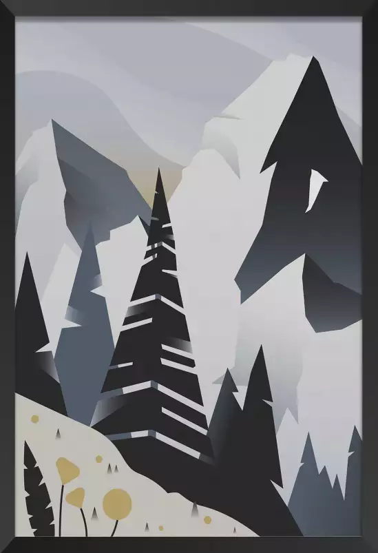 De roches - affiche montagne