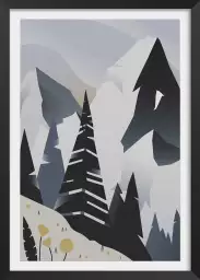 De roches - affiche montagne