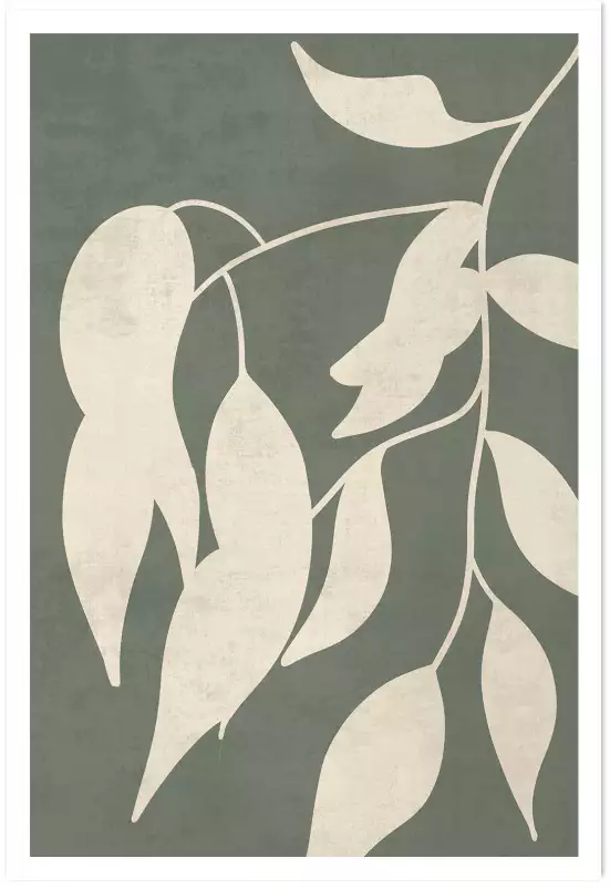 Plante en miroir - affiche feuille