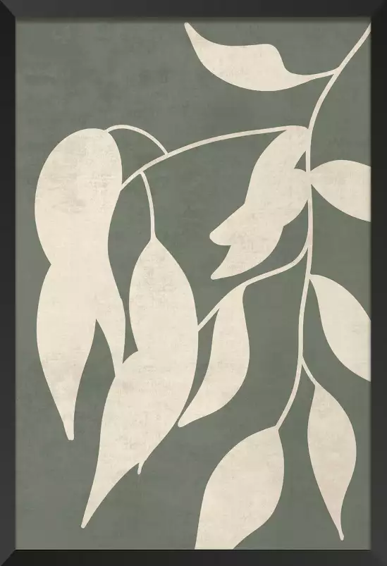 Plante en miroir - affiche feuille