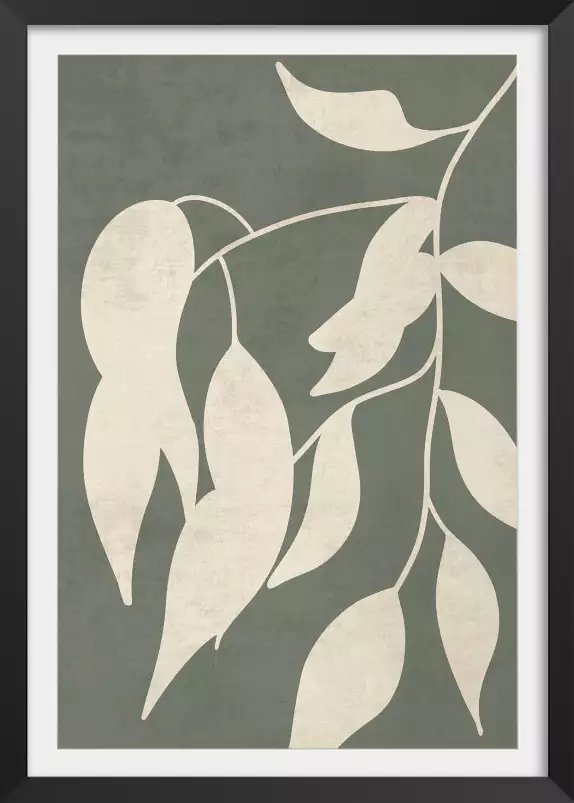 Plante en miroir - affiche feuille