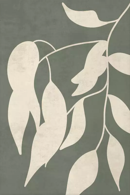 Plante en miroir - affiche feuille