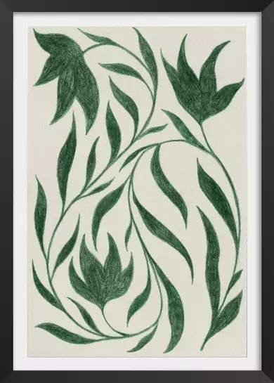 Arabesque verte - poster plante