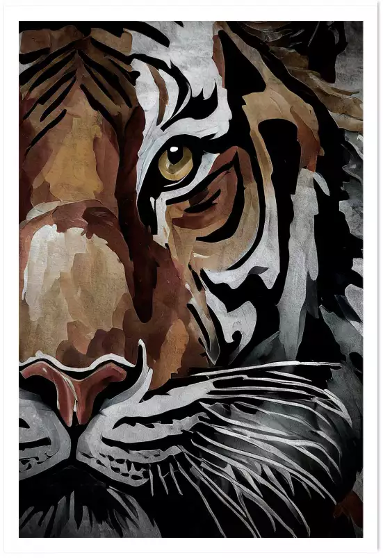 En gros plan - affiche tigre