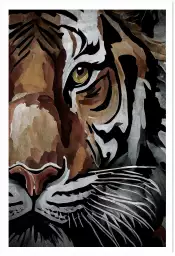 En gros plan - affiche tigre