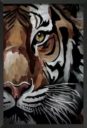 En gros plan - affiche tigre